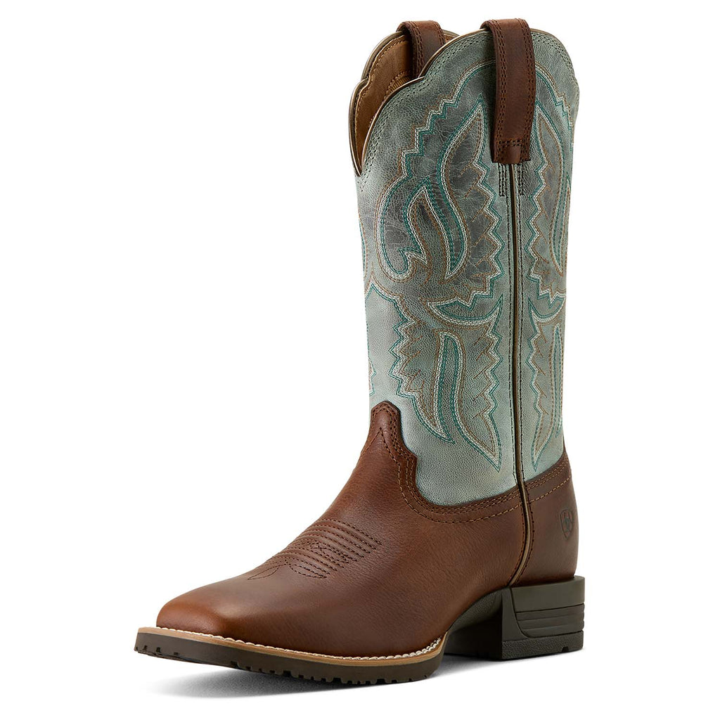 Ariat Womens Hybrid Ranchwork Wide Square Toe Leather Western Work Boot