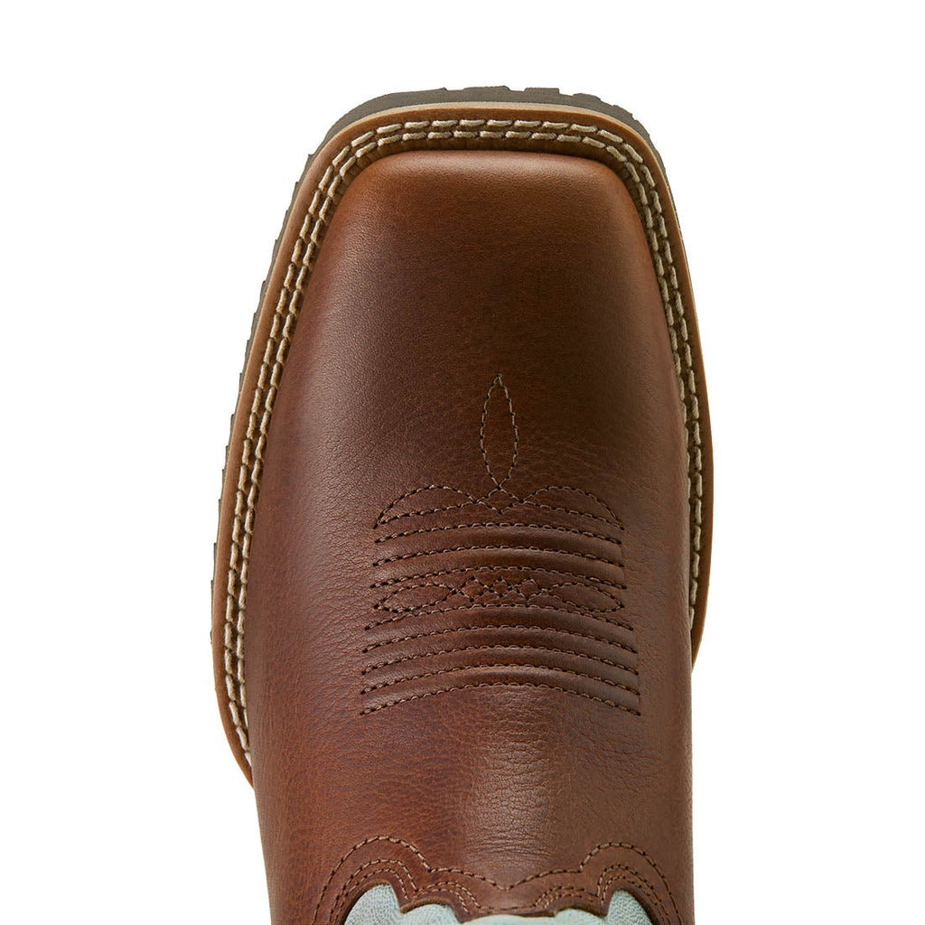 Ariat Womens Hybrid Ranchwork Wide Square Toe Leather Western Work Boot