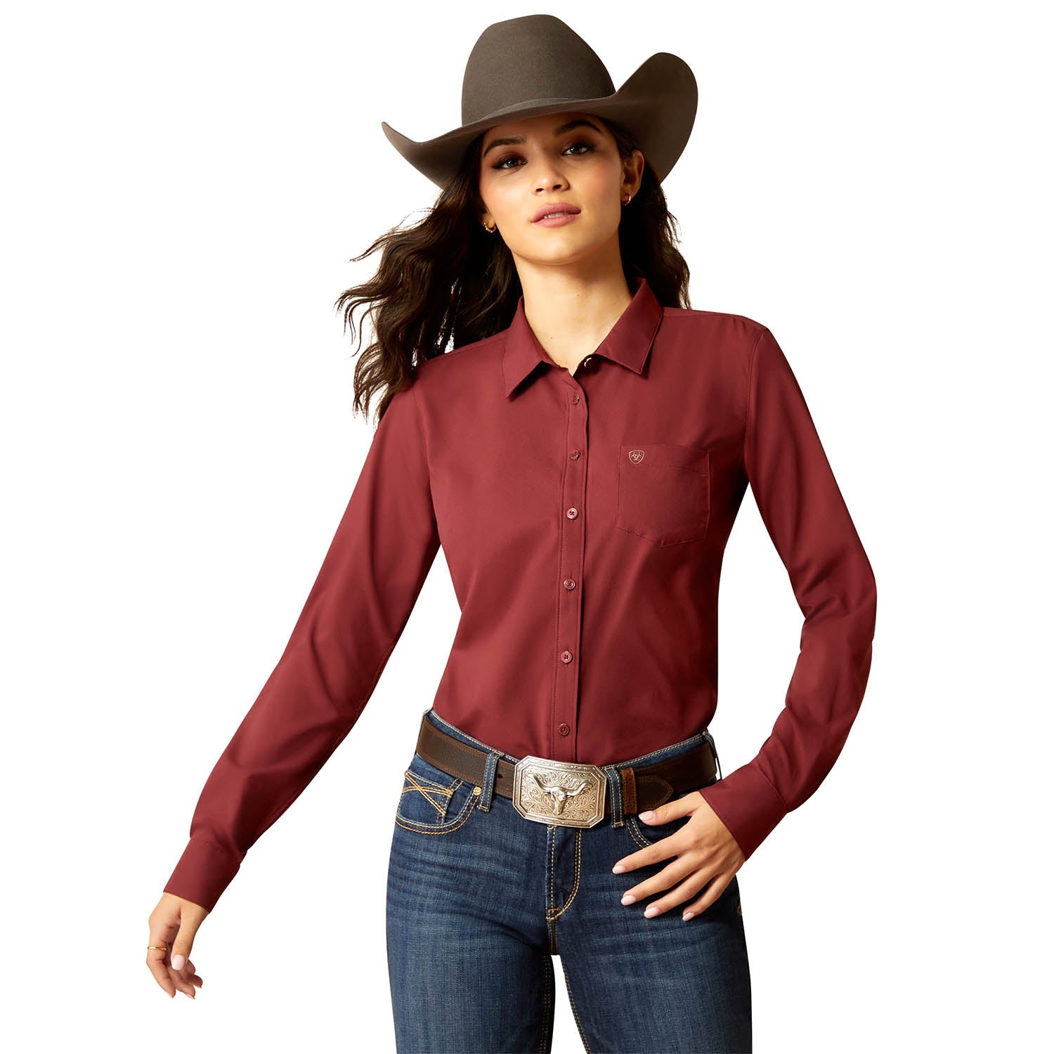 Ariat Women's Kirby Pro Shirt – Long Sleeve, Athletic Fit, UV Protection, Riding & Outdoor Wear
