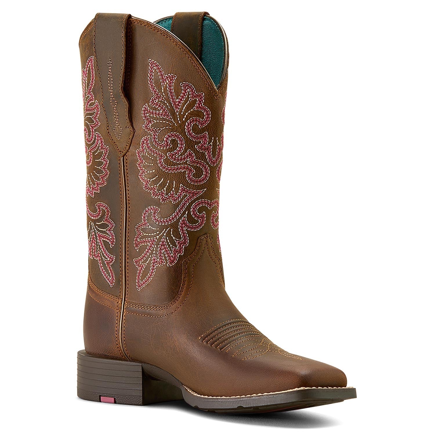 Ariat Women's Western Round Up Wide Square Toe StretchFit Boots