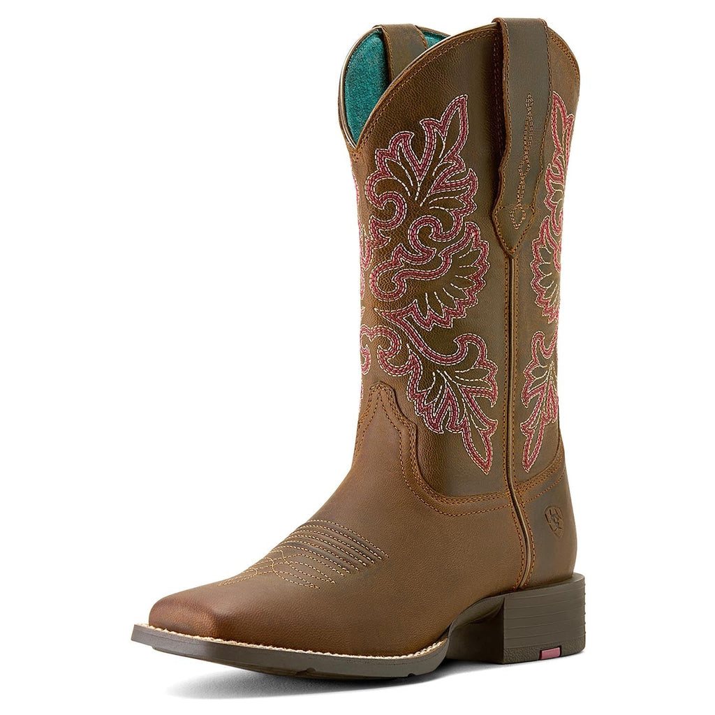 Ariat Women's Western Round Up Wide Square Toe StretchFit Boots