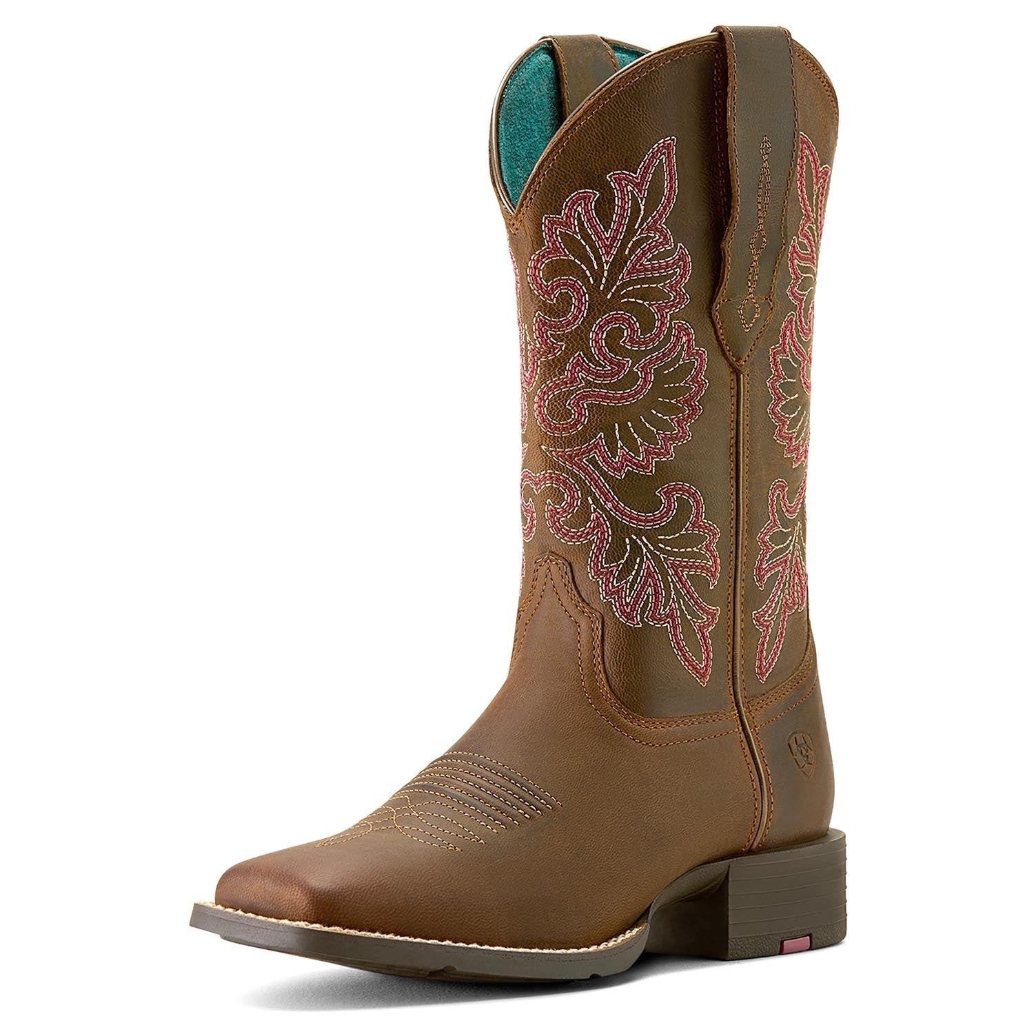 Ariat Women's Western Round Up Wide Square Toe StretchFit Boots