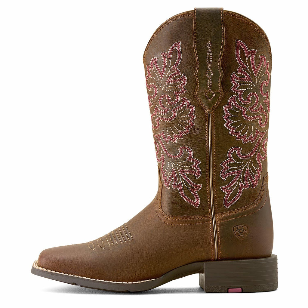 Ariat Women's Western Round Up Wide Square Toe StretchFit Boots