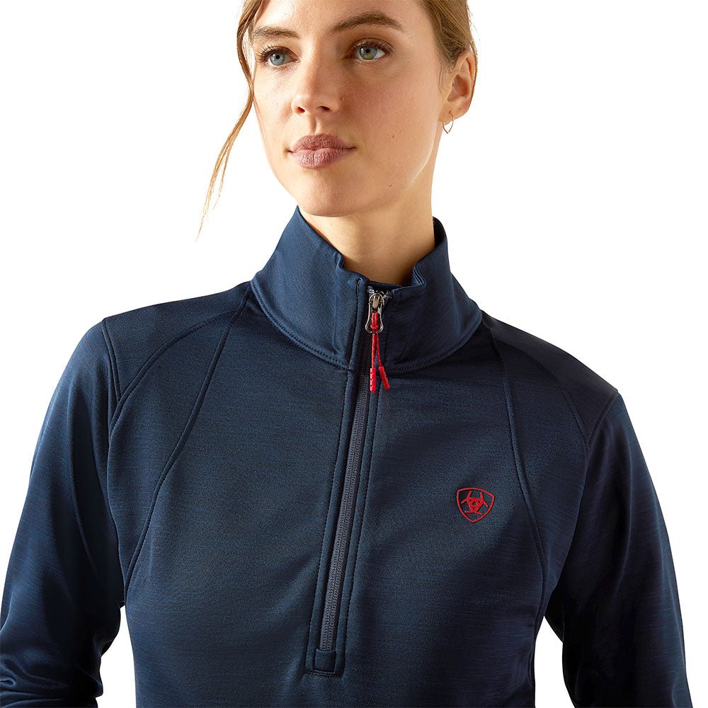 Ariat Womens Team EQ 1/4 Zip Pullover – Lightweight Fleece Riding Pullover