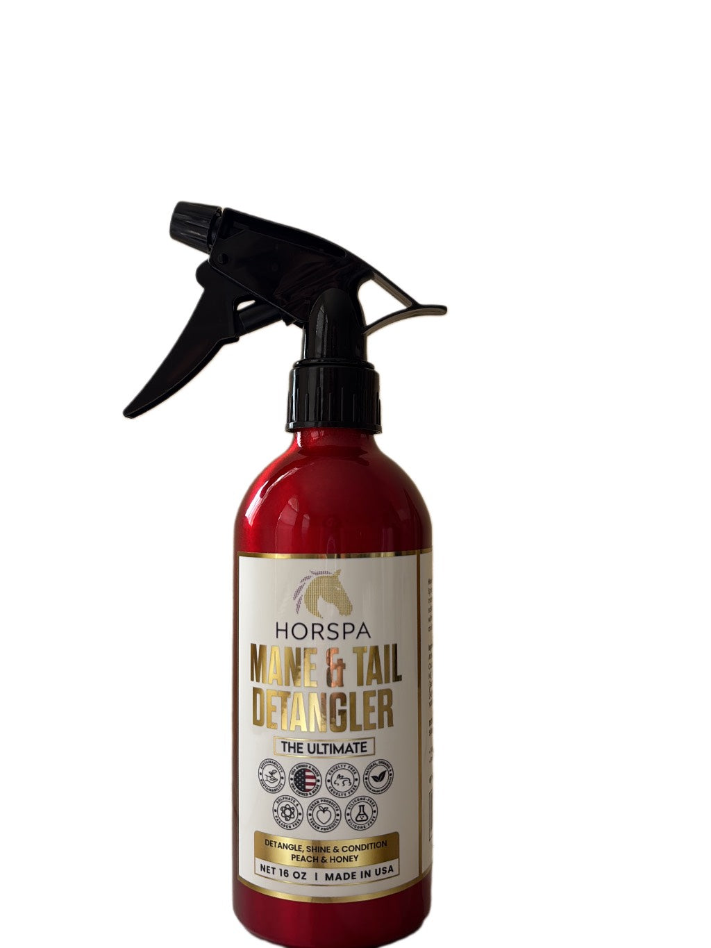Mane & Tail Detangling Spray - The Ultimate Peach & Honey 16oz Aluminum Bottle