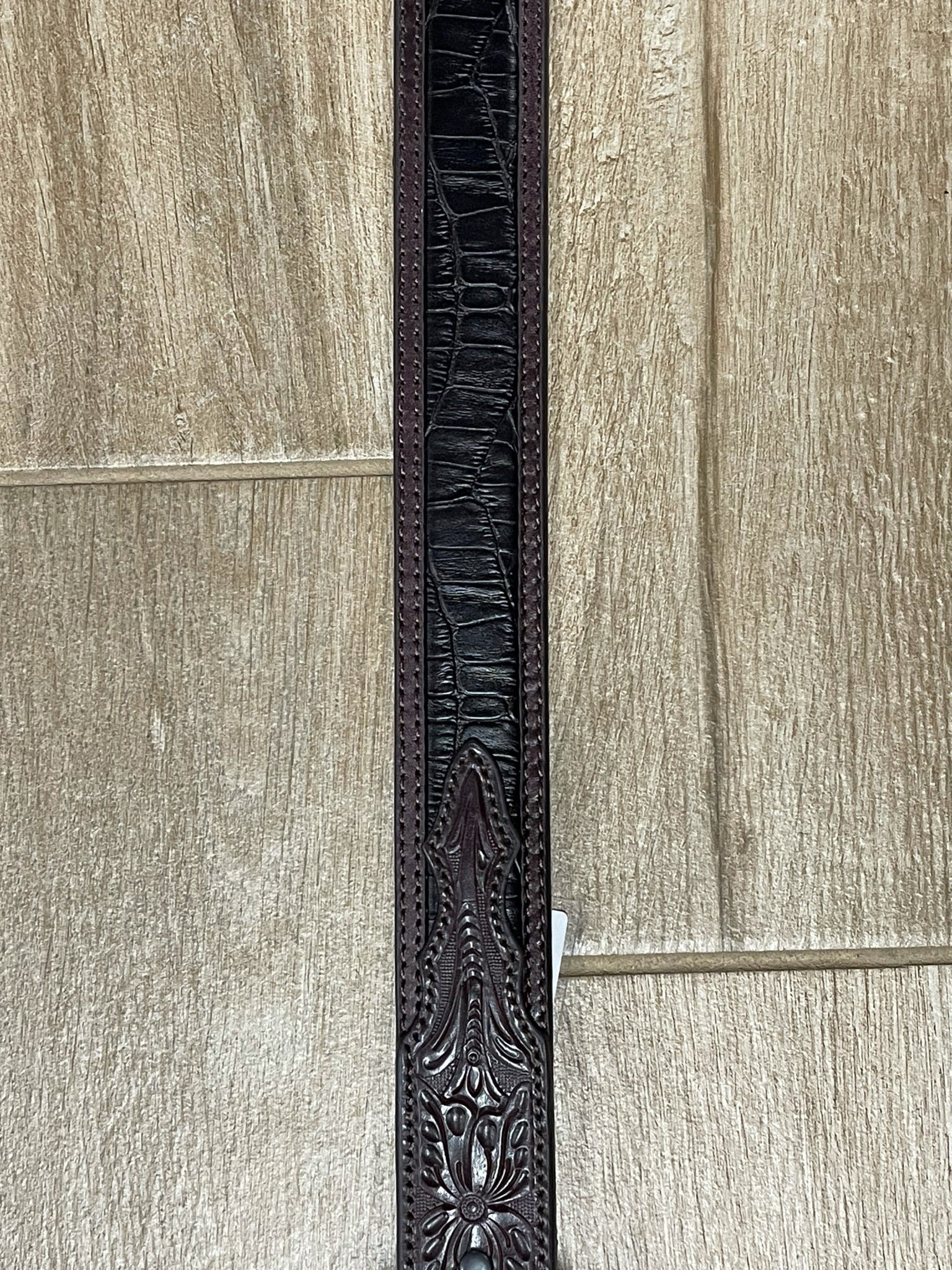 Black Croc Belt | Ariat Mens