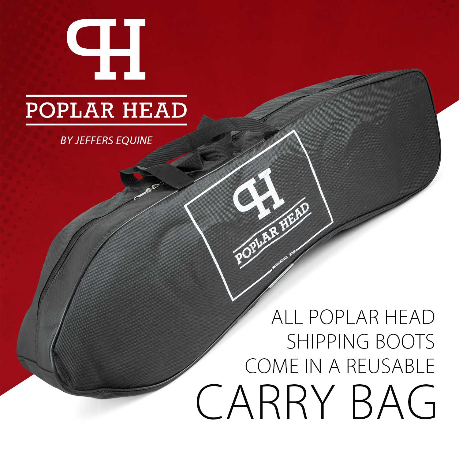 Jeffers Poplar Head Horse Shipping Boots, 4-Pack with Carry Bag