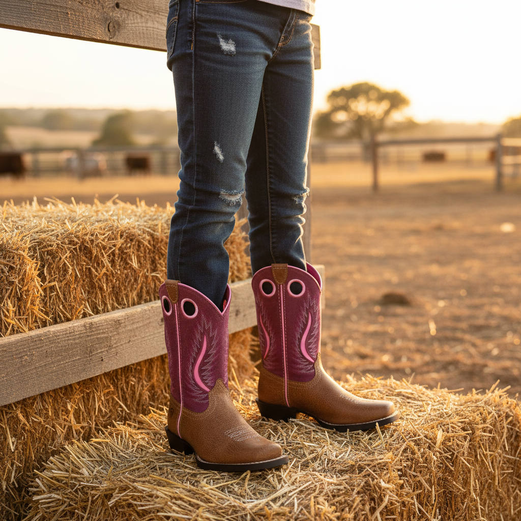 Pink Futurity Western Boot lifestyle