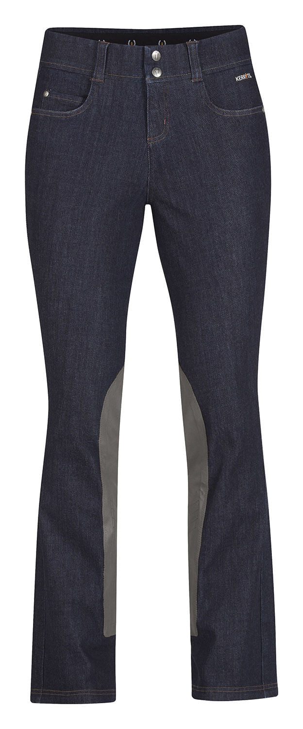 Kerrits Women's Stretch Denim Extended Knee Patch Bootcut Riding Jeans