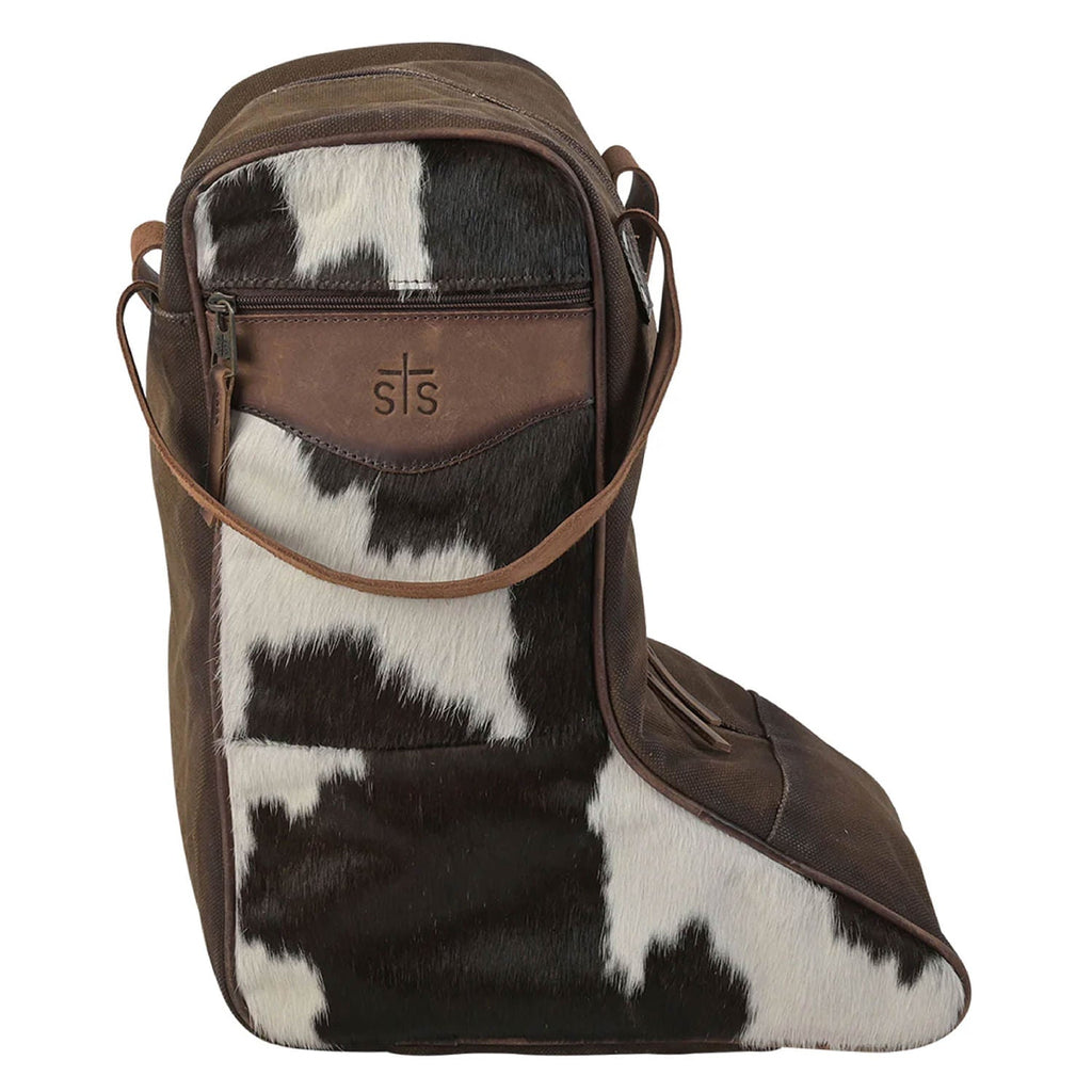 STS Cowhide Full Grain Leather Boot Bag