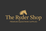 The Ryder Shop logo - soft gold on black